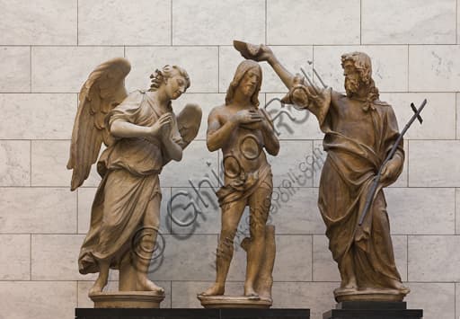 Scultura in marmo Il Battesimo di Cristo di Sansovino e Danti, Museo dell'Opera del Duomo, Firenze, Toscana
