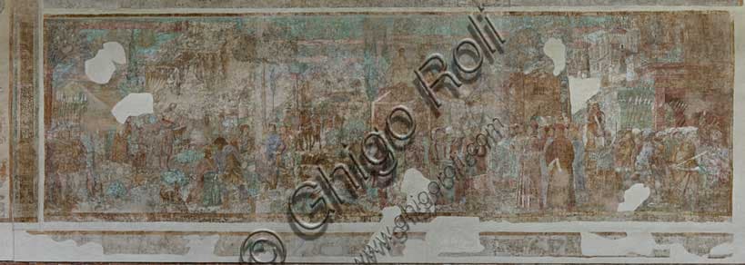 Affresco di Benozzo Gozzoli - Incontro di Esaù e Giacobbe e Ratto di Dina, Camposanto Pisa