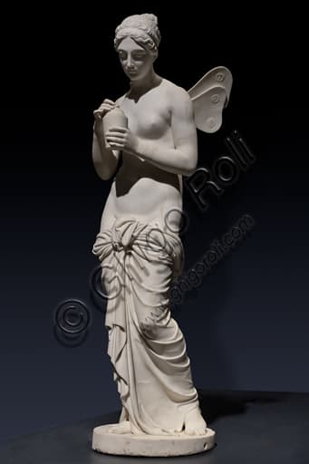 Scultura in marmo di Carrara raffigurante Psiche con il vaso della Bellezza di Bertel Thorvaldsen, 1806-1809