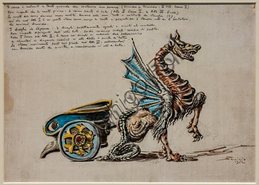 Bozzetto del Carro di Armida di Alberto Savinio, Museo Novecento Firenze
