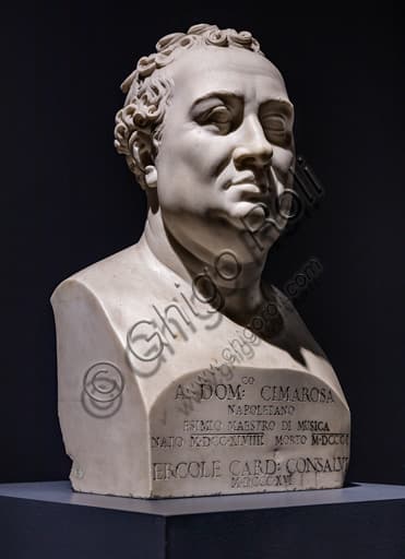 Busto in marmo di Domenico Cimarosa, scultura di Antonio Canova del 1822