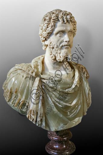 Bust Roman Emperor Septimius Severus marble alabaster Capitoline Museums