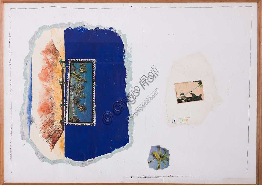 Quadro Isola di Carlo Cremaschi, tecnica mista su tela, Collezione Assicoop Unipol