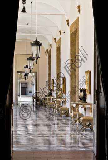 Foto del corridoio nell'Appartamento Reale del Palazzo dei Normanni, Palermo