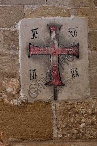 Croce di consacrazione nella Cripta della Cappella Palatina, Palazzo dei Normanni, Palermo