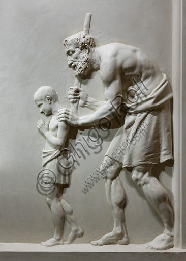 Dettaglio scultura gesso Dare da mangiare agli affamati Antonio Canova 1795
