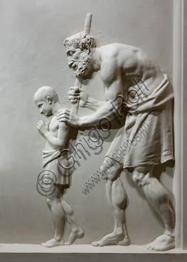Dettaglio scultura gesso Dare da mangiare agli affamati Antonio Canova 1795