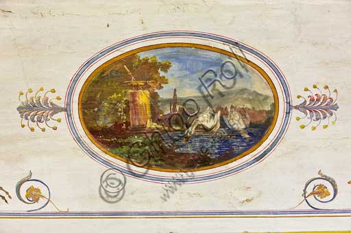 Decorazione a cigni, volta della Sala Rossa, Palazzo dei Normanni, Palermo