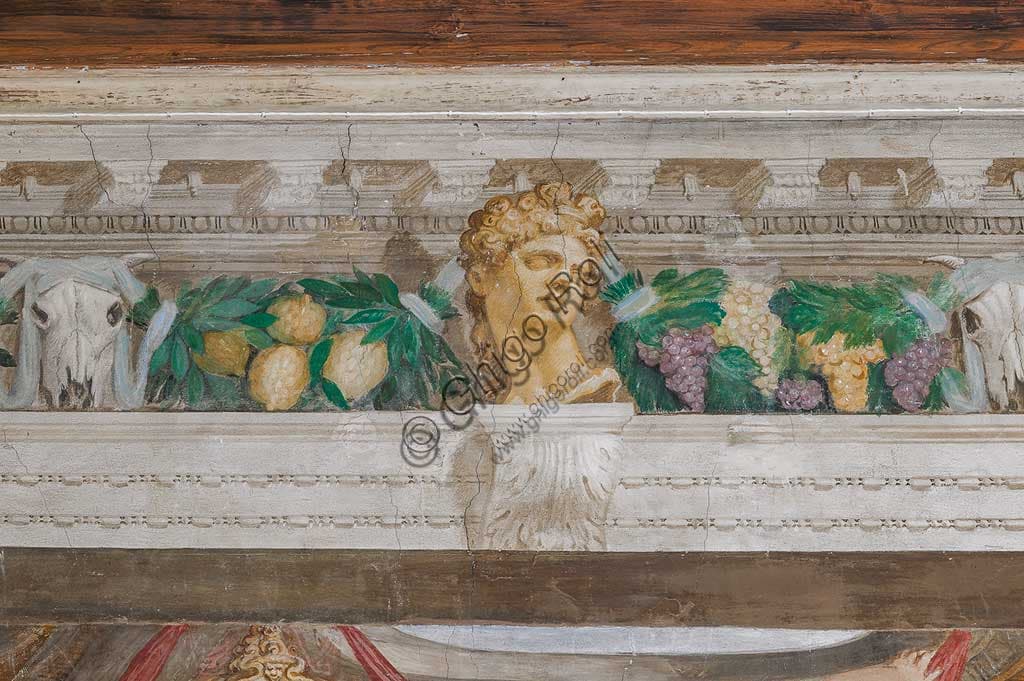 Detail of the frescoes by Giovanni Antonio Fasolo in the Camerone of Thiene Castle (Villa Porto Colleoni), circa 1560-1565
