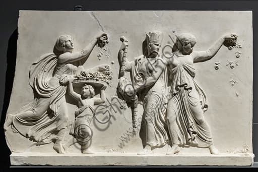 Dettaglio delle danzatrici che spargono fiori nel fregio L'ingresso di Alessandro Magno in Babilonia di Bertel Thorvaldsen