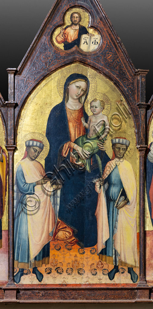 Dettaglio del dipinto Madonna con Bambino e Santi di Lorenzo di Bicci, 1395, Chiesa di Sant'Ambrogio, Firenze