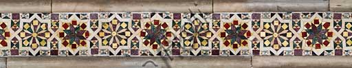 Dettaglio mosaici geometrici marmorei, Sala di Re Ruggero, Palazzo dei Normanni Palermo
