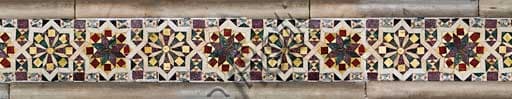 Dettaglio mosaici geometrici marmorei, Sala di Re Ruggero, Palazzo dei Normanni Palermo
