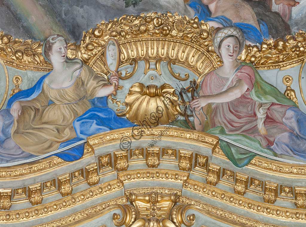 Dettaglio stucchi Prudenza di Lorenzo De Ferrari, Palazzo Carrega-Cataldi Genova