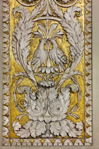 Dettaglio decorazione stucco veneziano, Sala Gialla, Appartamento Reale, Palazzo dei Normanni Palermo