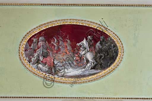 Dettaglio degli affreschi sulla volta della Sala Formica, Appartamento di Carlo III, Torre Greca del Palazzo dei Normanni (Palermo)