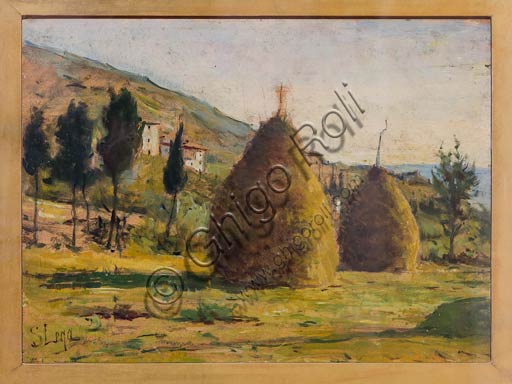 Dipinto Pagliai al sole di Silvestro Lega, Galleria Ricci Oddi Piacenza