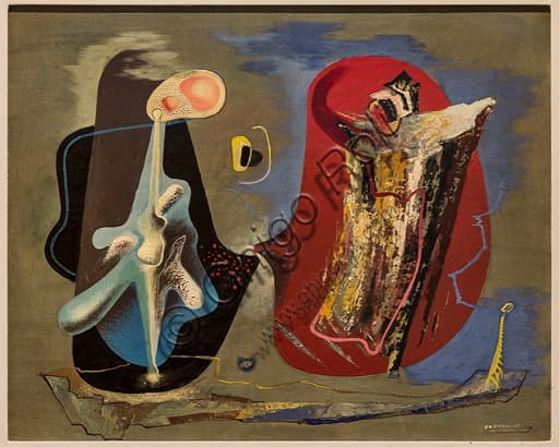 Vita bioplastica, Enrico Prampolini 1938, tempera e smalto su tavola, Museo Novecento Firenze