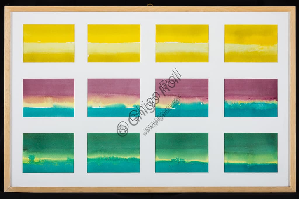 Acquerello Sequenze di Erio Carnevali, 1949, 60x90 cm, Collezione Assicoop-Unipol