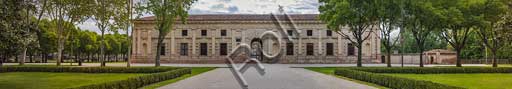 Dettaglio della facciata occidentale di Palazzo Te a Mantova, residenza estiva dei Gonzaga