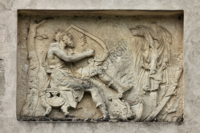 Facciata orientale di Palazzo Te a Mantova che guarda il giardino, architettura di Giulio Romano