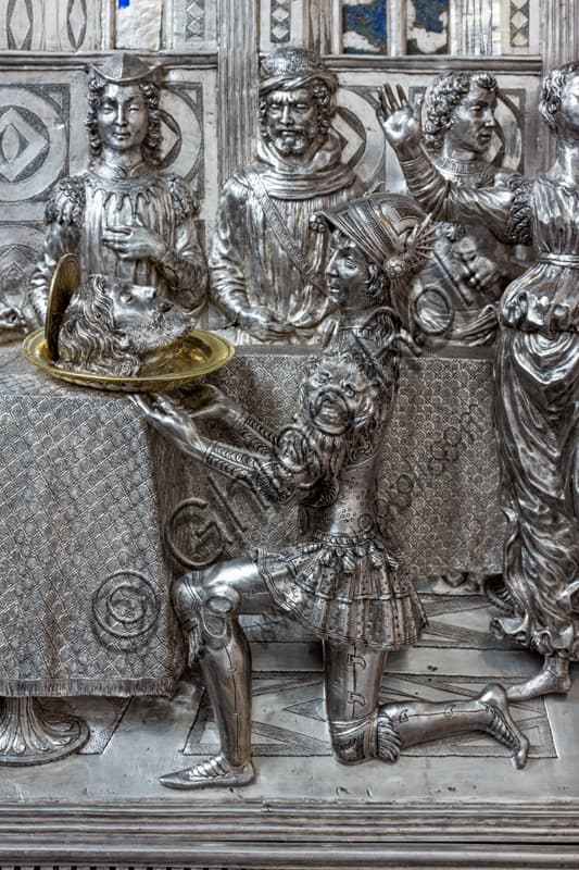 Tile of Herod's Banquet with the head of the Baptist, Opera del Duomo Museum Florence