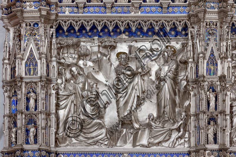 Silver tile depicting St. John the Baptist, Silver Altar of St. John's Treasure, Museum of the Opera del Duomo, Florence