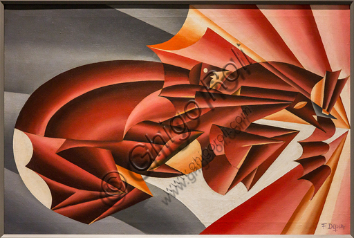 Dipinto "Nitrito in velocità" di Fortunato Depero, olio su tela 1932, Museo Novecento Firenze