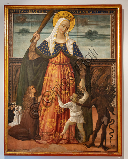 Francesco Melanzio, Madonna del Soccorso, tempera su tela, Museo di San Francesco Montefalco