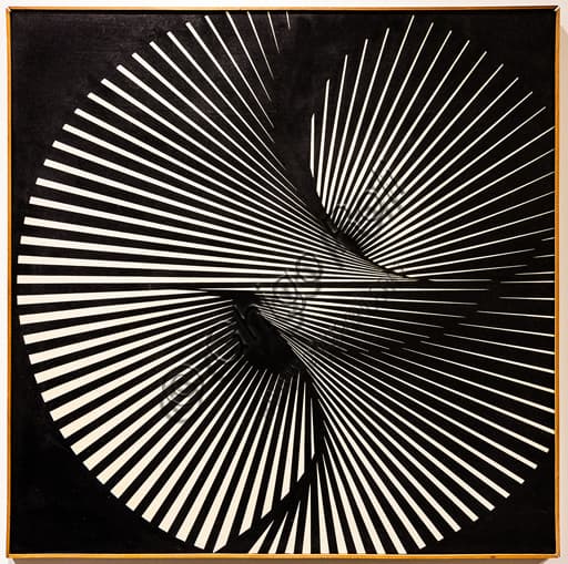 Torsione Radiale, dipinto ottico di Franco Grignani (1965) esposto al Museo Novecento di Firenze