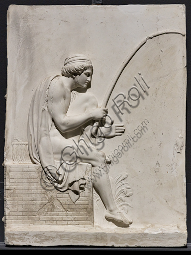 Fregio L'ingresso di Alessandro Magno in Babilonia, Bertel Thorvaldsen, particolare con pescatore e processione neoclassica