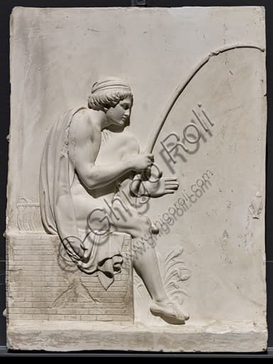 Fregio L'ingresso di Alessandro Magno in Babilonia, Bertel Thorvaldsen, particolare con pescatore e processione neoclassica