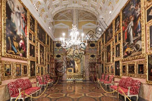 Interno della Galleria dei quadri o del Generale Berthier a Palazzo Borromeo, Isola Bella, Lago Maggiore