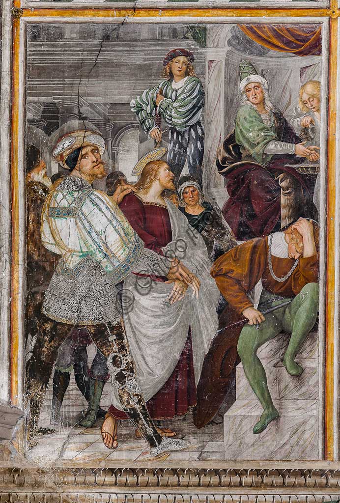 Gesù al cospetto di Pilato, dettaglio affresco Gaudenzio Ferrari, Chiesa Santa Maria delle Grazie Varallo Sesia