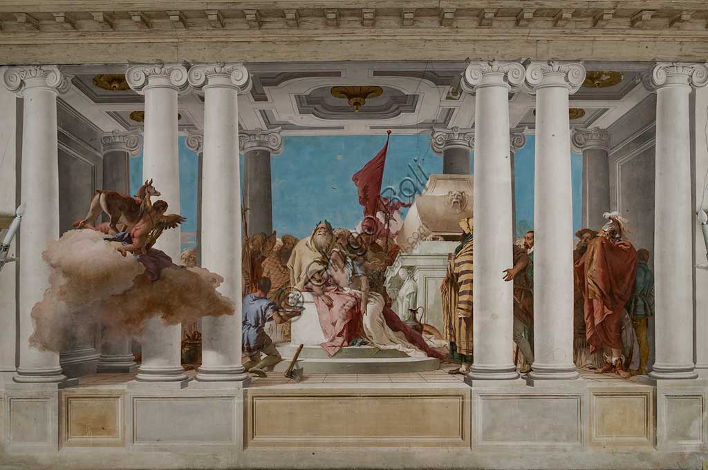 Fresco The Sacrifice of Iphigenia by Giambattista Tiepolo, Villa Valmarana ai Nani Vicenza Italy