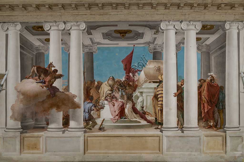 Fresco The Sacrifice of Iphigenia by Giambattista Tiepolo, Villa Valmarana ai Nani Vicenza Italy