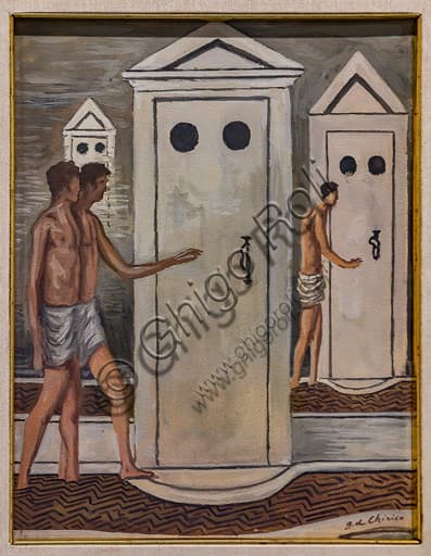 Dipinto Les Bains Mystérieux di Giorgio De Chirico al Museo Novecento di Firenze