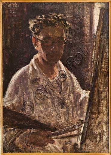 Autoritratto di Giovanni Forghieri, olio su tela 84x63 cm, Collezione Assicoop Unipol