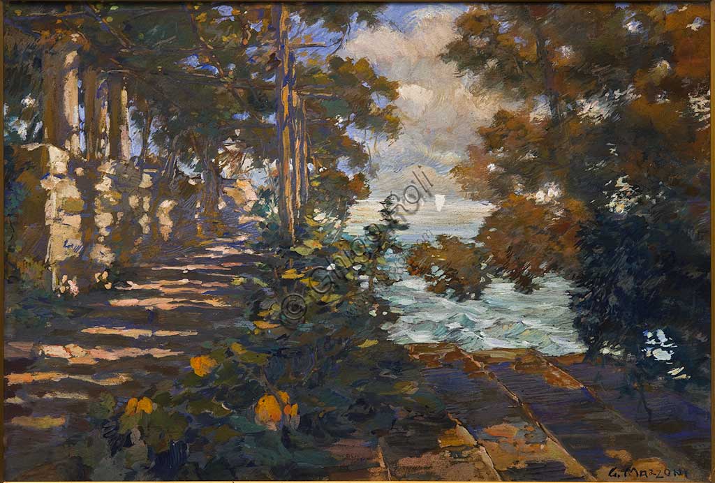 Dipinto Paesaggio di Giuseppe Mazzoni, Collezione Assicoop Unipol