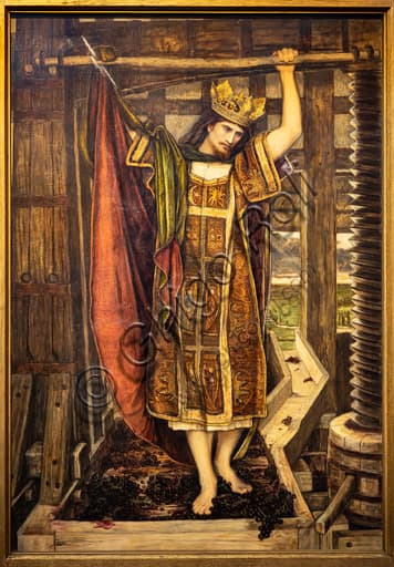 Dipinto olio su tela Il Torchio (The Wine Press) di John Roddam Spencer Stanhope, 1864