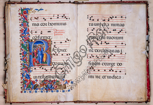 Miniatura Guarigione del lebbroso, Liberale da Verona, Corale 24.9 Libreria Piccolomini Duomo di Siena