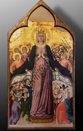Dipinto Madonna dei Raccomandati di Lippo Memmi, Duomo di Orvieto, Cappella del Corporale