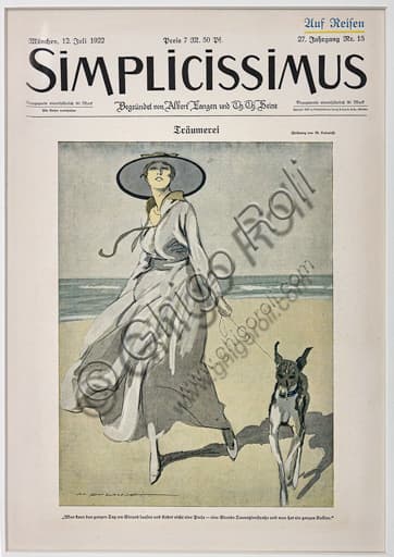 Illustrazione originale di Marcello Dudovich per la copertina di Simplicissimus, rivista satirica umoristica del 1922