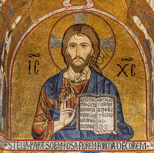 Mosaico del Cristo Pantocratore e della Natività, abside sud della Cappella Palatina, Palazzo dei Normanni, Palermo
