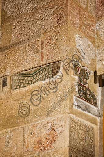 Resti dei mosaici normanni nella Torre Pisana del Palazzo dei Normanni a Palermo, Sicilia