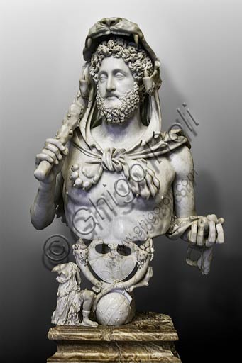 Marble bust of Emperor Commodus portrayed as Hercules, Capitoline Museums, Rome