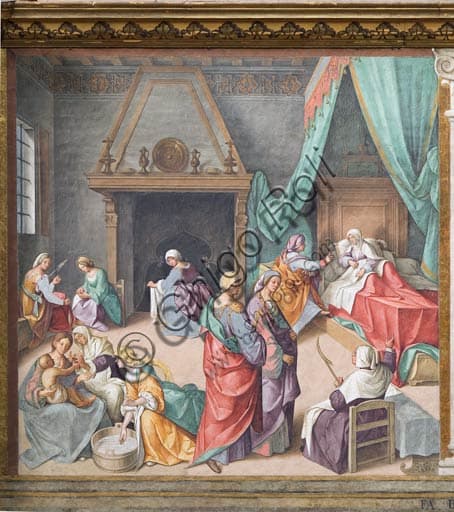 Affresco Natività di Maria di Boccaccio Boccaccino, Duomo di Cremona