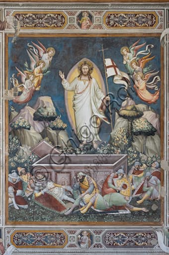 Affresco della Resurrezione di Cristo, Niccolò Gerini, Sacrestia Basilica di Santa Croce Firenze