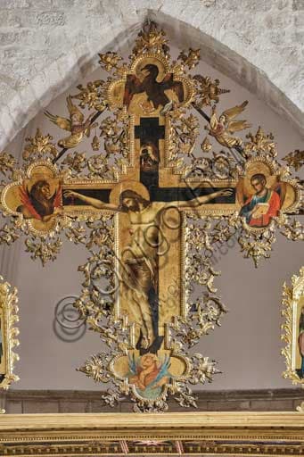 Dettaglio del polittico della Crocifissione di Paolo Veneziano, chiesa di San Domenico, Dubrovnik