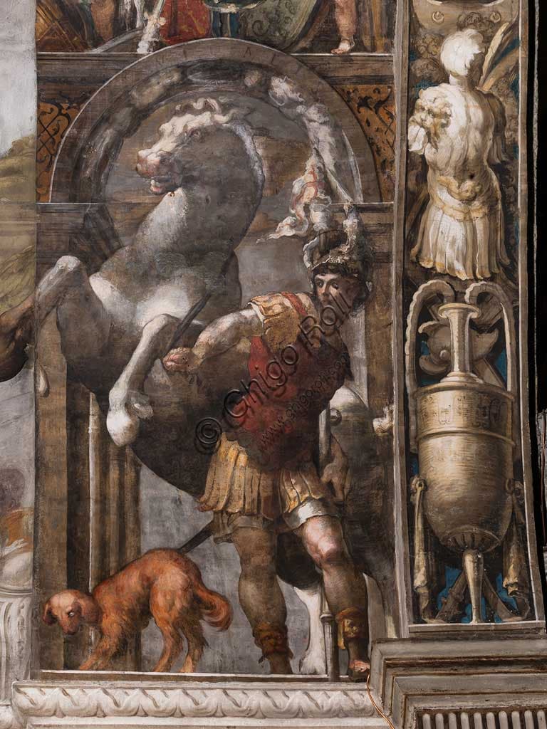 Affresco San Vitale e il cavallo di Parmigianino nella Chiesa di San Giovanni Evangelista a Parma